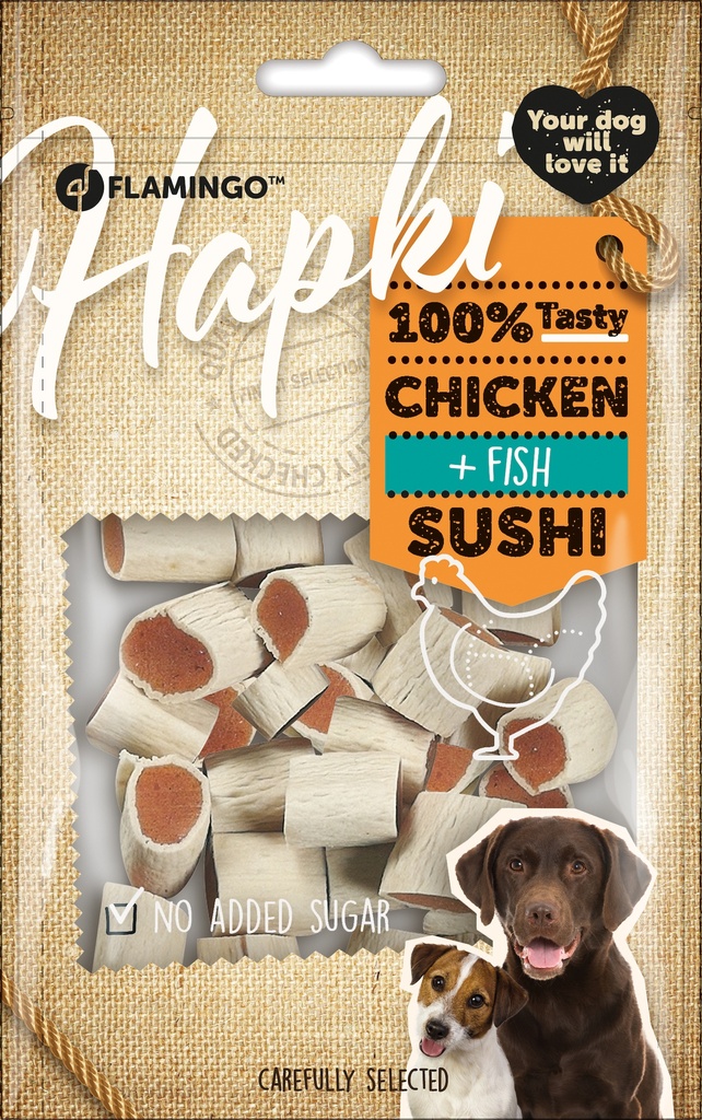 HAPKI KIP EN VIS SUSHI ROLLETJES 85 GRAM