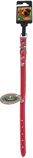 [BR_126299] # Naamhalsb gestikt rood 12/30mm