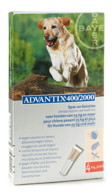 [25006/118829 / 21407] Advantix 400 25-40 KG,4 pipetten
