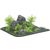 [BR_203694] # AD CONDROZ ROTS + PLANT VIERHOEK 29x29x10CM